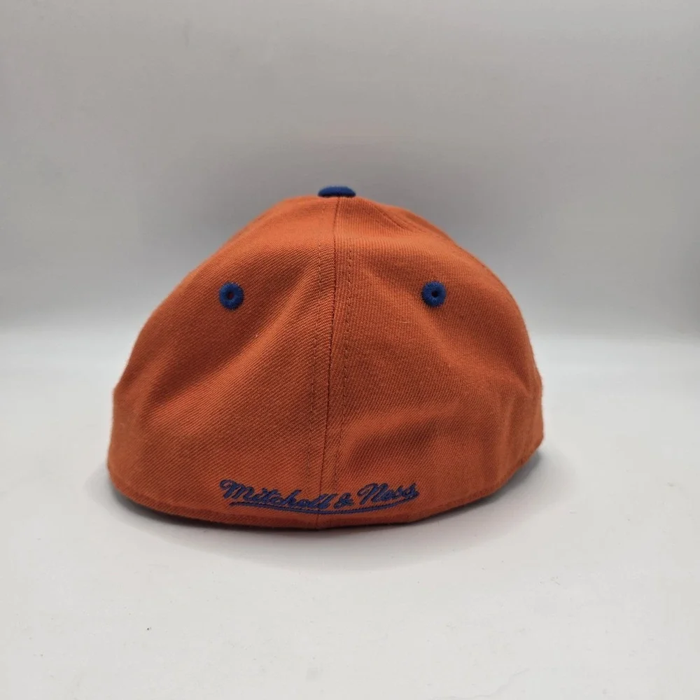 Mitchell & Ness Denver Broncos Fitted Hat 7 1/4 Wool Throwback NFL Cap Orange...